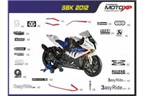 Aufkleber Satz kompatibel mit Bmw S 1000RR 2009 - 2014 - MXPKAD7996