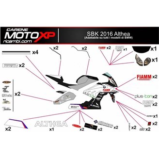 Sticker set compatible with Bmw S 1000RR 2009 - 2014 - MXPKAD7994