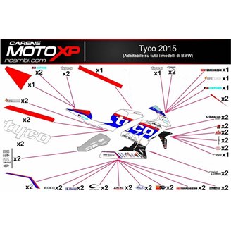 Kit de pegatinas compatible con Bmw S 1000RR 2009 - 2014 - MXPKAD7990
