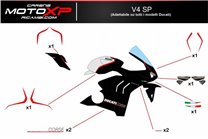 Kit Autocollants compatible avec Ducati Panigale V4 V4S V4R 2019 - 2022 - MXPKAD12518