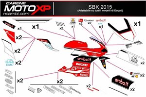 Sticker set compatible with Ducati Panigale V4 V4S V4R 2019 - 2022 - MXPKAD12475