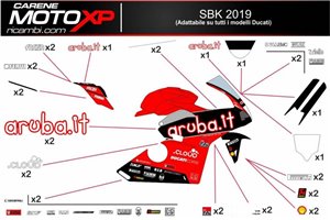 Kit de pegatinas compatible con Ducati Panigale V4S 2018 - 2019 - MXPKAD13196