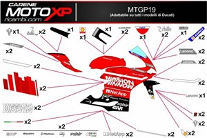 Kit de pegatinas compatible con Ducati 748 916 996 998 - MXPKAD1119