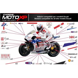 Sticker set compatible with Ducati 749 999 2003 2004 - MXPKAD8362