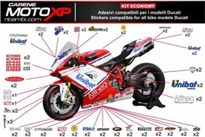 Kit de pegatinas compatible con Ducati 848 1098 1198 - MXPKAD8491