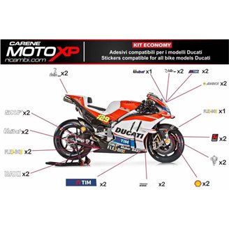 Kit de pegatinas compatible con Ducati 848 1098 1198 - MXPKAD8479
