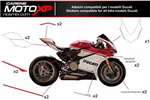 Kit de pegatinas compatible con Ducati 848 1098 1198 - MXPKAD8482