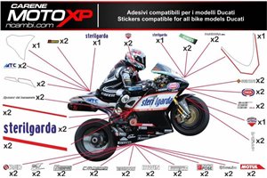 Kit adesivi compatibile con Ducati 848 1098 1198 - MXPKAD8478