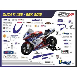 Kit Autocollants compatible avec Ducati 848 1098 1198 - MXPKAD8495