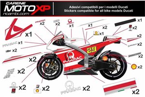 Sticker set compatible with Ducati 848 1098 1198 - MXPKAD8494