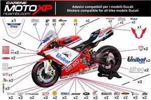 Kit de pegatinas compatible con Ducati 848 1098 1198 - MXPKAD8517