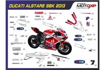 Sticker set compatible with Ducati 848 1098 1198 - MXPKAD8518