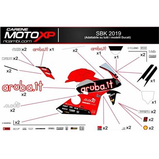 Kit adesivi compatibile con Ducati 848 1098 1198 - MXPKAD8492