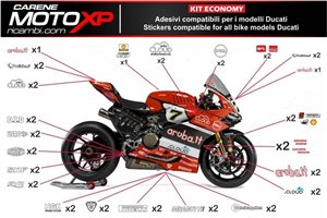 Sticker set compatible with Ducati 899 1199 Panigale - MXPKAD8567