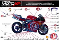 Kit Autocollants compatible avec Ducati 899 1199 Panigale - MXPKAD8569