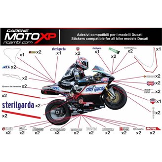 Kit Autocollants compatible avec Ducati 899 1199 Panigale - MXPKAD8553