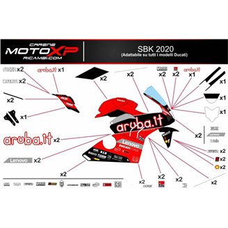 Sticker set compatible with Ducati 899 1199 Panigale - MXPKAD8561