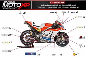 Kit de pegatinas compatible con Ducati 959 1299 Panigale - MXPKAD8631