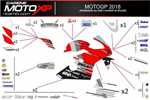 Kit de pegatinas compatible con Ducati 959 1299 Panigale - MXPKAD8614