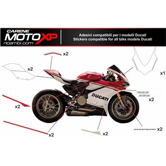 Kit Autocollants compatible avec Ducati Panigale V2 2020 - 2022 - MXPKAD13320