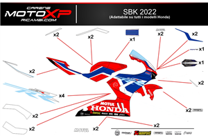 Kit adesivi compatibile con Honda Cbr 1000 RR 2012 - 2016 - MXPKAD9405