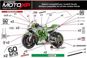 Kit de pegatinas compatible con Honda Cbr 1000 RR 2008 - 2011 - MXPKAD9320
