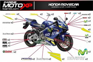 Kit Autocollants compatible avec Honda Cbr 1000 RR 2006 - 2007 - MXPKAD9291