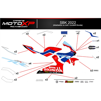 Kit de pegatinas compatible con Honda Cbr 600 RR 2013 - 2019 - MXPKAD9058