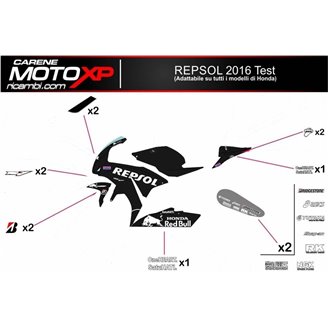 Sticker set compatible with Honda Cbr 600 RR 2013 - 2019 - MXPKAD9085