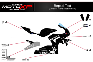 Sticker set compatible with Honda Cbr 600 RR 2009 - 2012 - MXPKAD9055