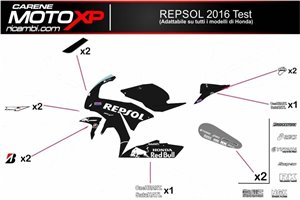 Kit de pegatinas compatible con Honda Cbr 600 RR 2009 - 2012 - MXPKAD9025