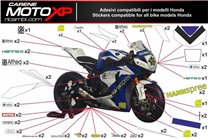 Aufkleber Satz kompatibel mit Honda Cbr 600 F 2012 - 2017 - MXPKAD8812