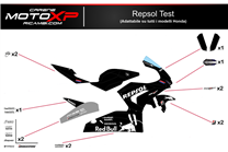 Kit de pegatinas compatible con Honda Cbr 600 F 2001 - 2006 - MXPKAD8782