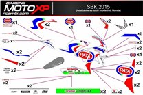 Aufkleber Satz kompatibel mit Honda Cbr 600 F 2001 - 2006 - MXPKAD8796