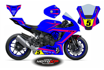 Lackierte Rennverkleidung Yamaha R1 2015 - 2019 - MXPCRV16308