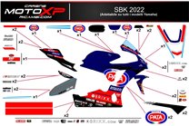 Kit Autocollants compatible avec Yamaha R1 2020 - 2022 - MXPKAD12594