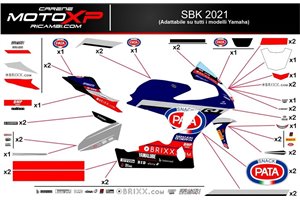 Kit de pegatinas compatible con Yamaha R1 2020 - 2022 - MXPKAD12550