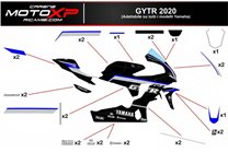 Kit Autocollants compatible avec Yamaha R1 2020 - 2022 - MXPKAD12549