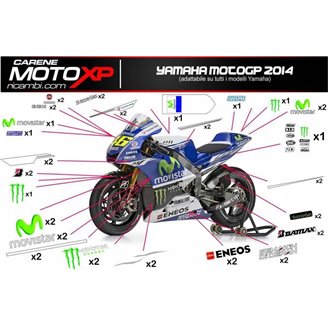 Kit adesivi compatibile con Yamaha R1 2020 - 2022 - MXPKAD16109