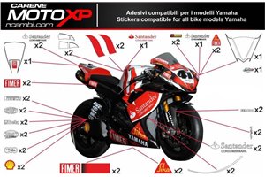 Aufkleber Satz kompatibel mit Yamaha R1 2020 - 2022 - MXPKAD12587