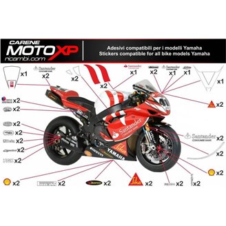 Kit Autocollants compatible avec Yamaha R1 2020 - 2022 - MXPKAD12559