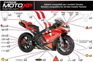 Sticker set compatible with Yamaha R1 2020 - 2022 - MXPKAD12559
