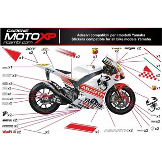 Sticker set compatible with Yamaha R1 2020 - 2022 - MXPKAD12561