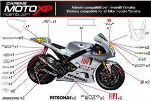 Sticker set compatible with Yamaha R1 2015 - 2019 - MXPKAD16110