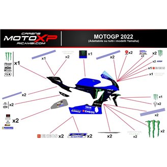 Kit de pegatinas compatible con Yamaha R1 2009 - 2014 - MXPKAD11264