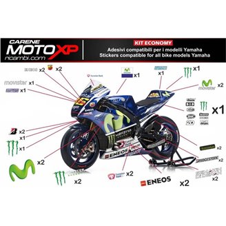 Kit Autocollants compatible avec Yamaha R1 2009 - 2014 - MXPKAD11226
