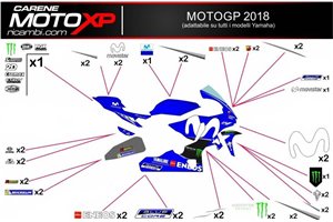 Aufkleber Satz kompatibel mit Yamaha R1 2007 - 2008 - MXPKAD11154