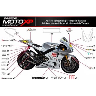 Sticker set compatible with Yamaha R1 2000 - 2001 - MXPKAD10989