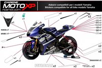Kit Autocollants compatible avec Yamaha R1 2000 - 2001 - MXPKAD10994
