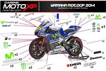 Kit de pegatinas compatible con Yamaha R6 2017 - 2022 - MXPKAD11392